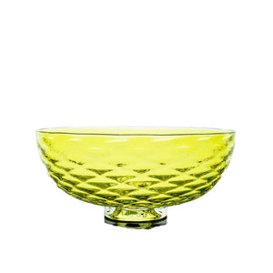Chartreuse Blown Glass Low Bowl