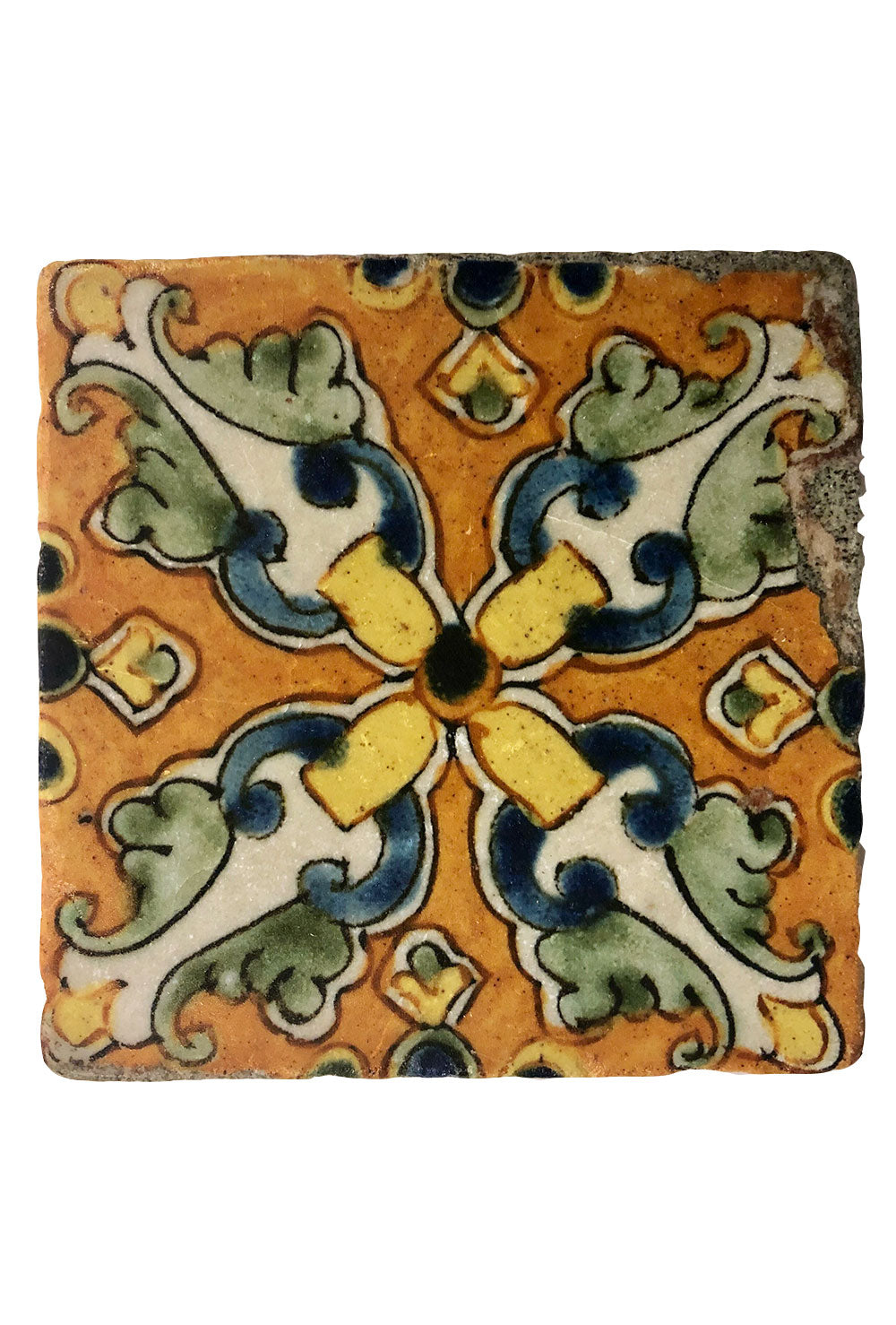 Mexican Coaster: Colorful Quatrefoil