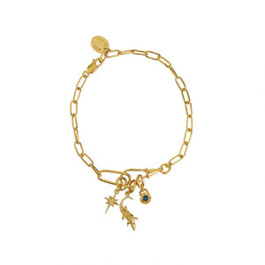 Crocodile & Topaz Chain Bracelet