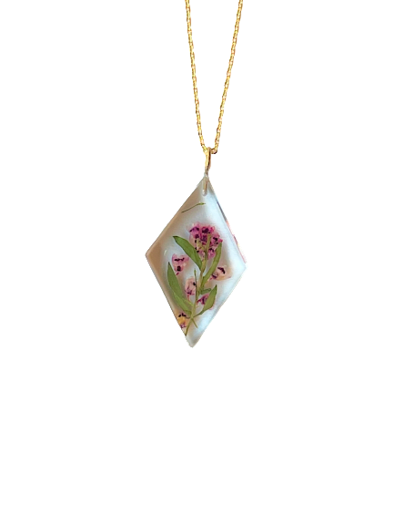 Pink Camellias Diamond Necklace