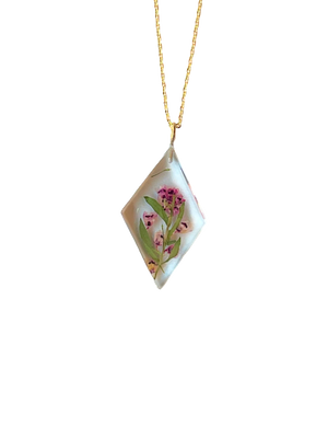 Pink Camellias Diamond Necklace