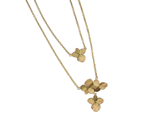 Hydrangea Double Pendant Necklace