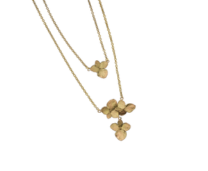 Hydrangea Double Pendant Necklace