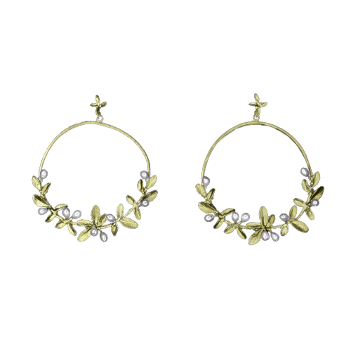 Flowering Thyme Hoop Earrings