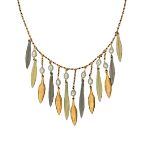 Leaf & Bud Statement Necklace