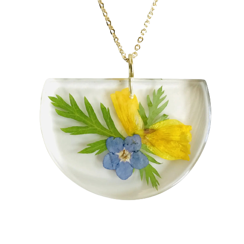 BELART: Necklace; Eco-Resin Opaque with Gold Leaf – Bennington Museum STORE