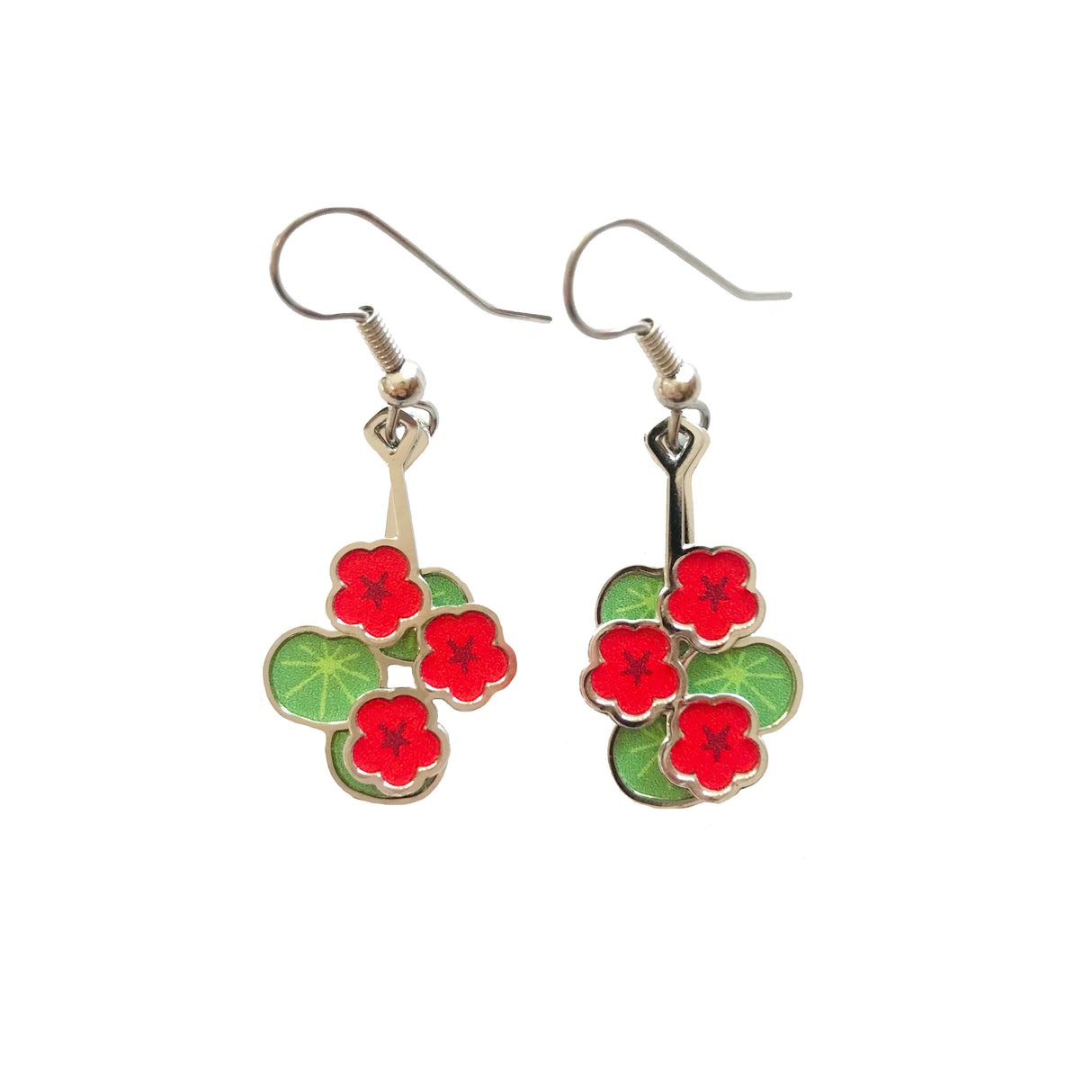 Hanging Nasturtium Earrings