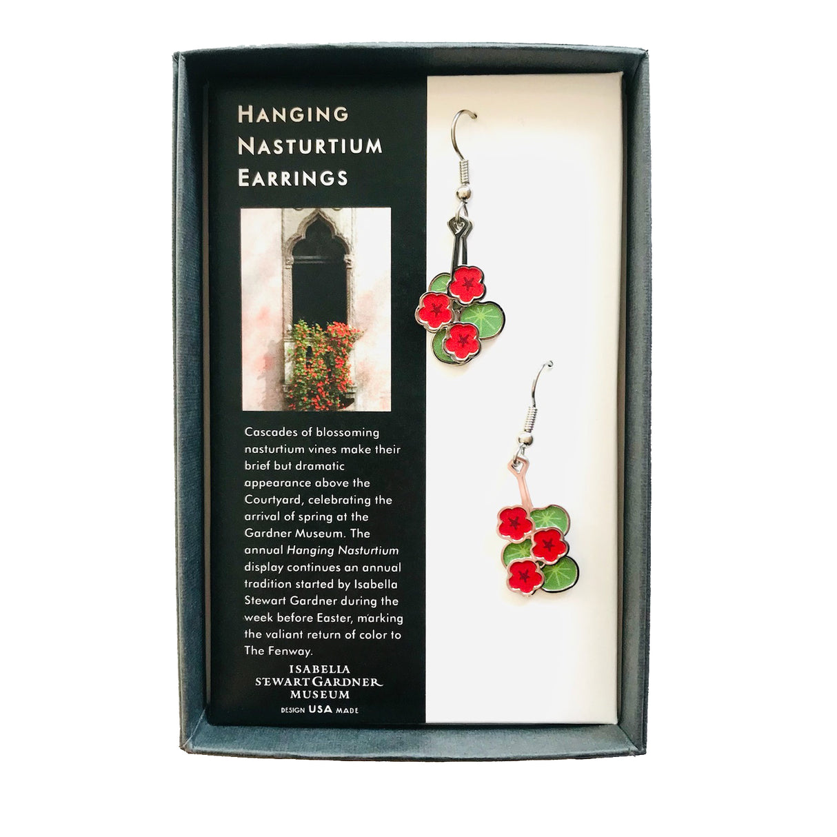 Hanging Nasturtium Earrings