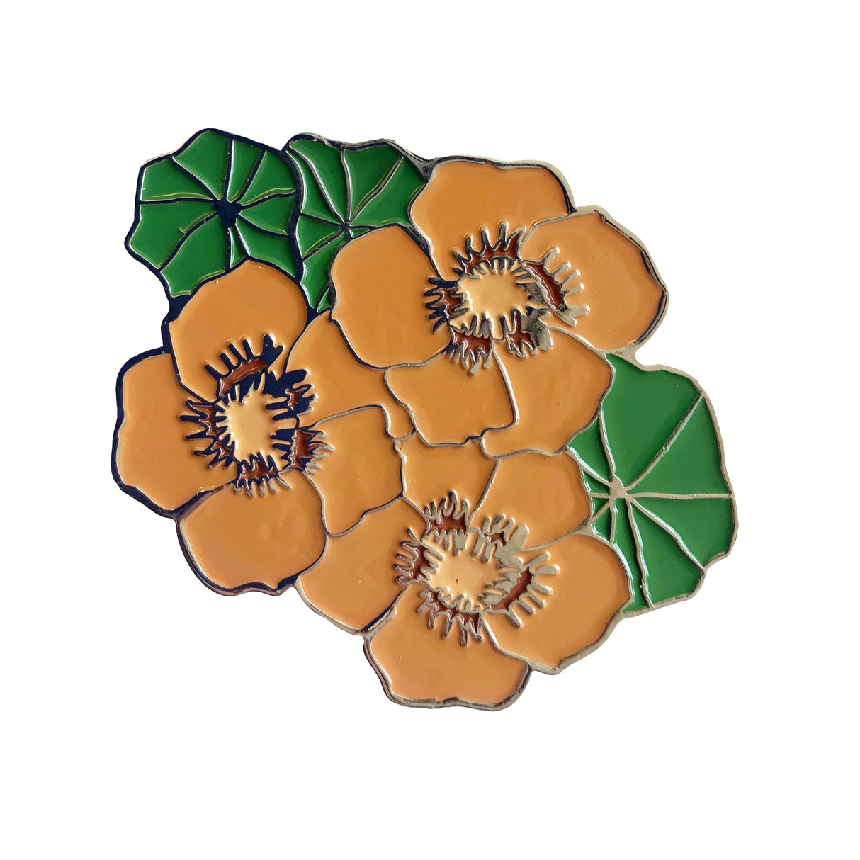 Nasturtium Enamel Magnet