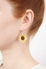 Sunflower Wire Earrings
