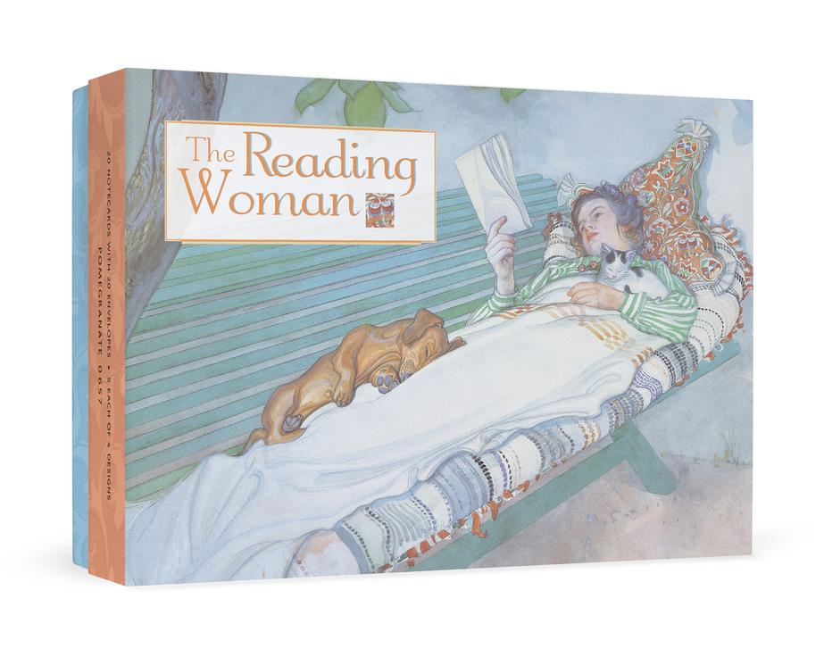 The Relaxated Reading Woman Notecard Set