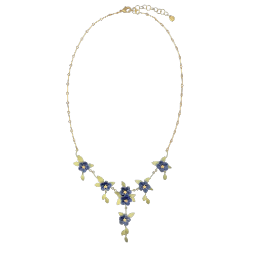 Blue Violet Mini Statement Necklace