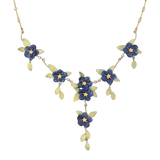 Blue Violet Mini Statement Necklace