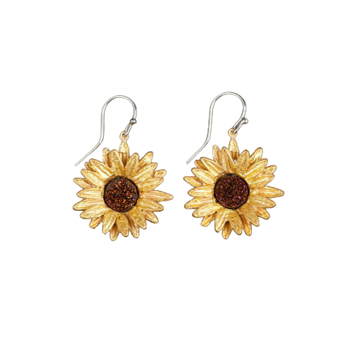 Sunflower Wire Earrings