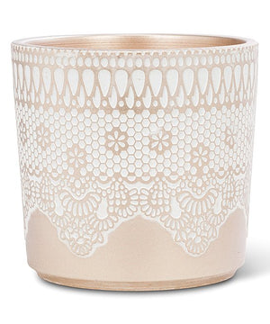 Large Frosted Lace Planter
